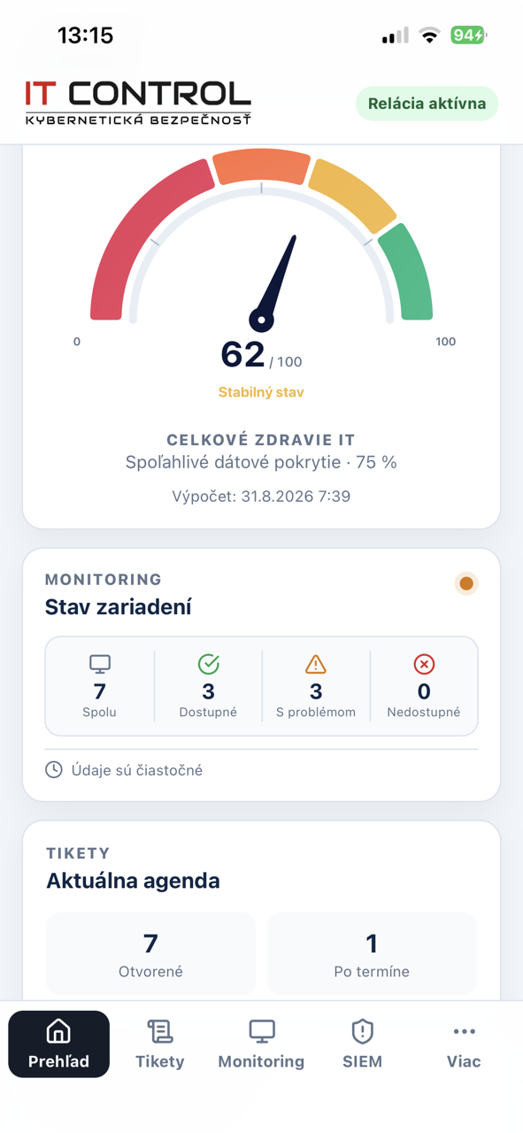Mobilná aplikácia ITCKB Portal Lite